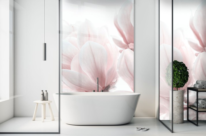 Szyba łazienkowa delikatna magnolia 23075 - zdjęcie 1