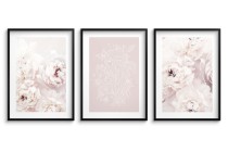 Romantyczne postery delikatny pastelowy róż kwiatów  91051 Naklejkomania - zdjecie 1 - miniatura