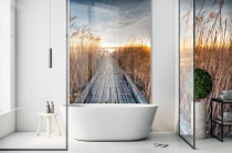 Panel szklany do łazienki tajemniczy pomost 109533891 Naklejkomania - zdjecie 1 - miniatura