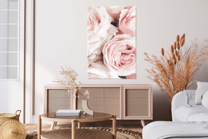Obraz na szkle pudrowe róże 61283 - zdjęcie 4