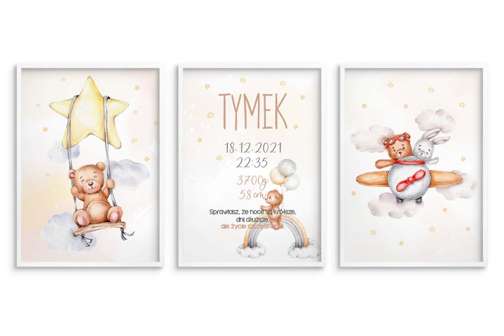 Zestaw trzech plakatów z metryczką, metryczka MT010 - zdjęcie 3
