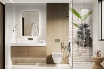 Panel szklany do łazienki minimalistyczny zen 24013 Naklejkomania - zdjecie 1 - miniatura