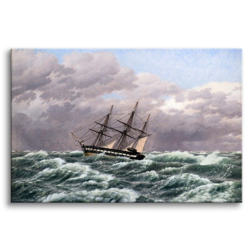 Obraz na ścianę Korweta „Galathea” w burzy na Morzu Północnym - reprodukcja malarstwa C. W. Eckersberga 92157