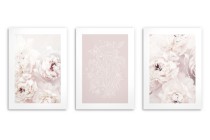 Romantyczne postery delikatny pastelowy róż kwiatów  91051 Naklejkomania - zdjecie 3 - miniatura