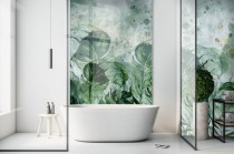 Panel szklany dekoracyjny do łazienki tropikalna roślinność 21184 Naklejkomania - zdjecie 1 - miniatura