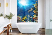 Panel szklany do łazienki W oceanie - ryby i rafa koralowa pod wodą 93026 Naklejkomania - zdjecie 1 - miniatura