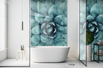 Panel szklany ozdobny do łazienki niezwykły kwiat 23071 Naklejkomania - zdjecie 1 - miniatura