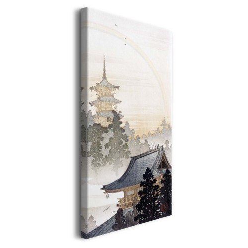 Obraz na ścianę Pagoda i tęcza - reprodukcja japońskiego krajobrazu, Ohara Koson 92165 - zdjęcie 2