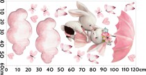 Naklejki dla dzieci króliczki wśród motyli 22066 Naklejkomania - zdjecie 3 - miniatura