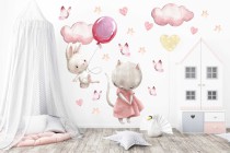 Naklejki dla dzieci kotek i króliczek 22070 Naklejkomania - zdjecie 1 - miniatura