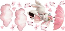Naklejki dla dzieci króliczki wśród motyli 22066 Naklejkomania - zdjecie 2 - miniatura