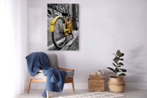 Obraz na szkle Żółty rower 20420 01 Naklejkomania - zdjecie 2 - miniatura