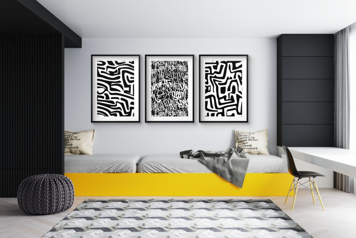 Plakaty na ścianę monochromatyczny street art i abstrakcja 23163 - zdjęcie 5