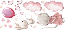 Naklejki dla dzieci kotek i króliczek 22070 Naklejkomania - zdjecie 2 - miniatura