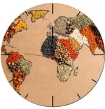 Kuchenny zegar ścienny Smaki świata - mapa, zioła, przyprawy Z052 Naklejkomania - zdjecie 1 - miniatura