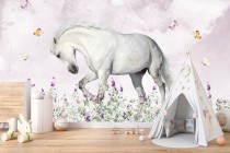 Fototapeta koń na kolorowej łące 21256 Naklejkomania - zdjecie 1 - miniatura