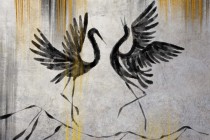 Fototapeta atramentowe ptaki ze złotem 21259 Naklejkomania - zdjecie 2 - miniatura