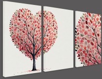 Tryptyk akwarelowe drzewo miłości 32291 Naklejkomania - zdjecie 3 - miniatura