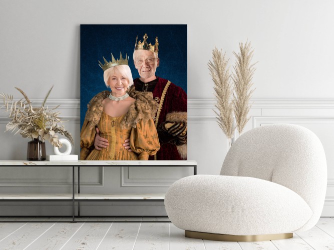 Portret ze zdjęcia prezent ślub rocznica Dzień Babci fotoobraz wzór 14 - zdjęcie 2