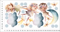 Naklejki dla dzieci na ścianę Wróżki tańczące w chmurkach 32317 Naklejkomania - zdjecie 4 - miniatura