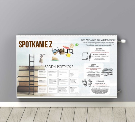 Edukacyjna maskownica na grzejnik Spotkanie z literaturą 7677