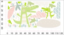 Naklejki dla dzieci na ścianę Radosne krokodyle w deszczu 32263 Naklejkomania - zdjecie 3 - miniatura