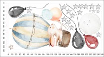 Naklejka dla dzieci na ścianę Lot balonem na księżyc 32345 Naklejkomania - zdjecie 3 - miniatura