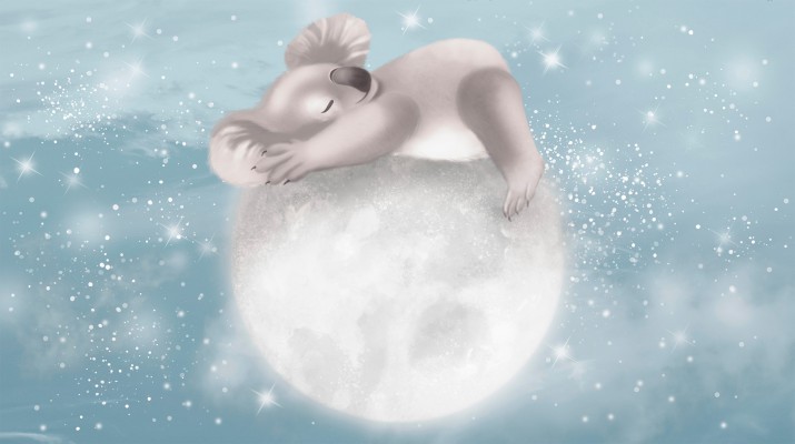 Fototapeta dla dzieci Koala i magiczne sny na księżycu 212591 - zdjęcie 2