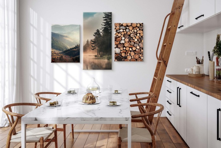 Tryptyk z fotografii Brązowa przyroda - drewno 20759 - zdjęcie 2