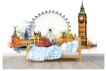 Fototapeta Londyn w kolorach 80015 Naklejkomania - zdjecie 1 - miniatura