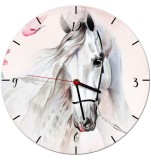 Zegar na ścianę do pokoju dziecięcego Pastelowy koń z motylem Z060 Naklejkomania - zdjecie 1 - miniatura