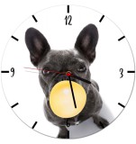 Zabawny zegar ścienny dla dzieci Pies z gumą balonową Z058 Naklejkomania - zdjecie 1 - miniatura