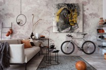 Zegar z obrazem Żółty rower 25312 Naklejkomania - zdjecie 3 - miniatura
