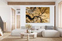 Kunsztowny obraz w stylu glamour Płynne drzewo w złocie 32476 Naklejkomania - zdjecie 2 - miniatura