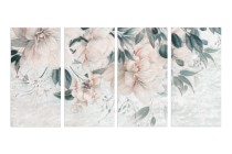 Czteroczęściowy, delikatny obraz ozdobny Kwiaty za mgiełką 32496 Naklejkomania - zdjecie 1 - miniatura