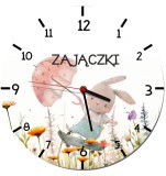 Zegar ścienny do przedszkola dla grupy Zajączki Naklejkomania - zdjecie 1 - miniatura