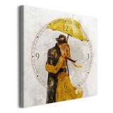 Zegar z obrazem Zakochani pod żółtym parasolem 25309 Naklejkomania - zdjecie 2 - miniatura