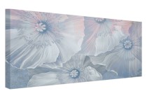 Obraz Kwiaty na błękitnym tle z różowymi akcentami 32484 Naklejkomania - zdjecie 3 - miniatura