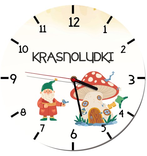 Zegar ścienny do przedszkola dla grupy Krasnoludki Naklejkomania - zdjecie 1