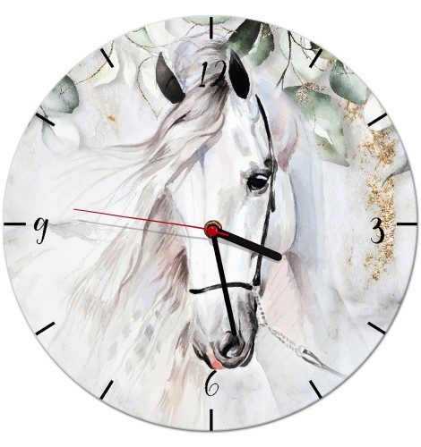 Zegar na ścianę dla dzieci Malowany koń Z061 Naklejkomania - zdjecie 1