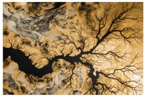 Kunsztowny obraz w stylu glamour Płynne drzewo w złocie 32476 Naklejkomania - zdjecie 1 - miniatura