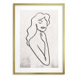 Plakat Prostota - czarny kontur kobiety 61635 Naklejkomania - zdjecie 3 - miniatura