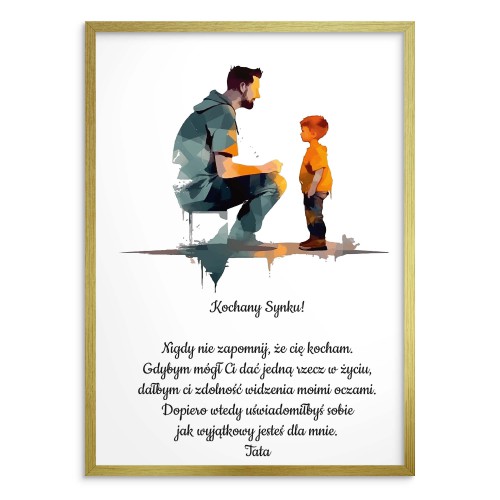 Nowoczesny plakat dla syna od taty Graficzna miłość 80021 - zdjęcie 3