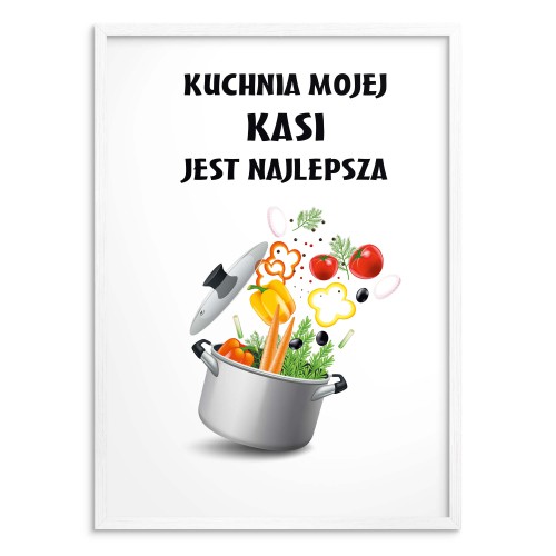 Plakat na prezent dla dziewczyny, żony, przyjaciółki Najlepsza kuchnia 80031 - zdjęcie 3