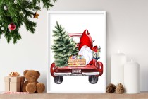 Zabawny, świąteczny plakat Dekoracje na bagażniku auta 61679 Naklejkomania - zdjecie 4 - miniatura