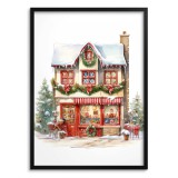 Zimowy plakat Świąteczny sklepik 61664 Naklejkomania - zdjecie 1 - miniatura