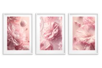 Trzy plakaty Kwiecisty różowy 23183 Naklejkomania - zdjecie 2 - miniatura