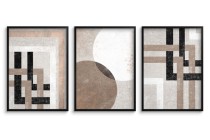 Kąty i koła - minimalistyczne, geometryczne plakaty na ścianę KP388 Naklejkomania - zdjecie 1 - miniatura