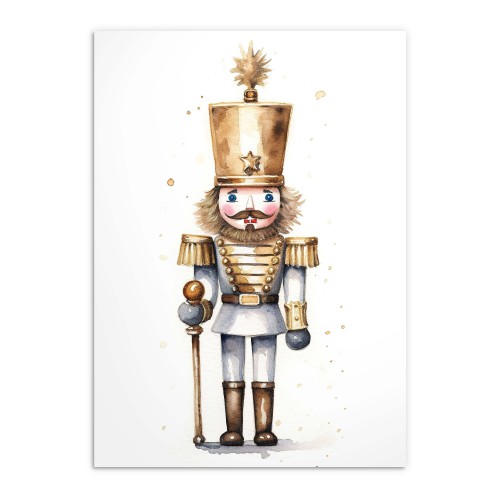 Świąteczny plakat Malowany drewniany żołnierzyk 61656 - zdjęcie 5
