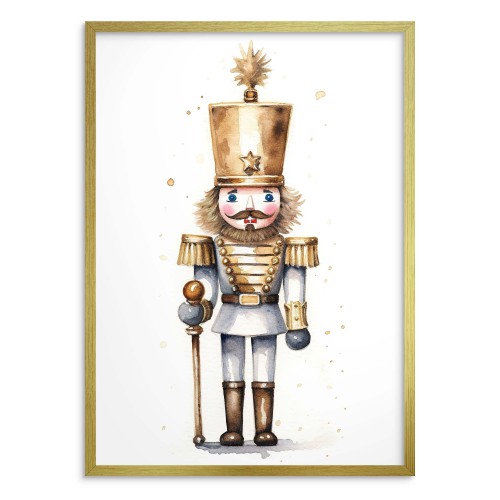 Świąteczny plakat Malowany drewniany żołnierzyk 61656 - zdjęcie 2
